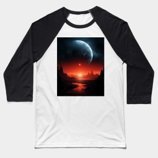 Red Planet Reverie Art Baseball T-Shirt